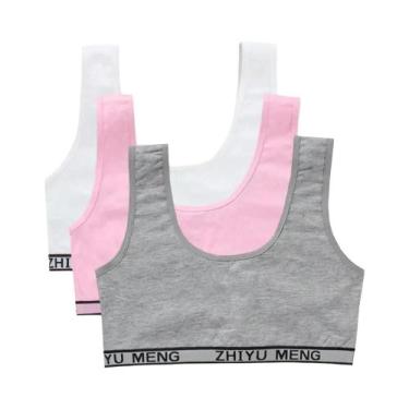 Imagem de Sutiãs De Treinamento Para Adolescentes, Tops Sem Fio Para Puberdade, 