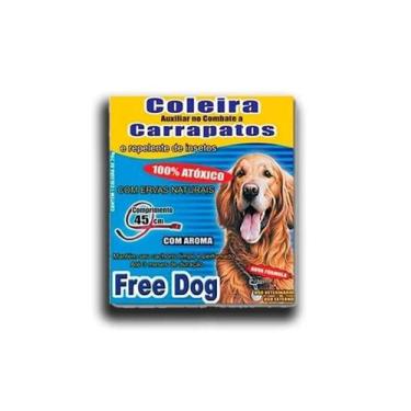 Imagem de Coleira Natural Anti Carrapatos Free Dog 45cm Atóxico Cães