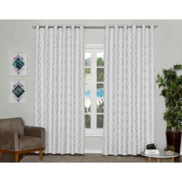 Imagem de Cortina Jacquard 4,00m X 2,70m Semi Blackout Sala Quarto - Raga Decora
