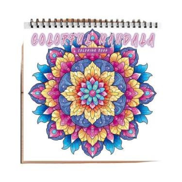 Imagem de Livro De Colorir Para Adultos 30 Folhas 8.3x8.3 Polegadas Papel Grosso