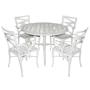 Imagem de Conjunto de Mesa com 4 Cadeiras Viena Liz Alumínínio Piscina Varanda J