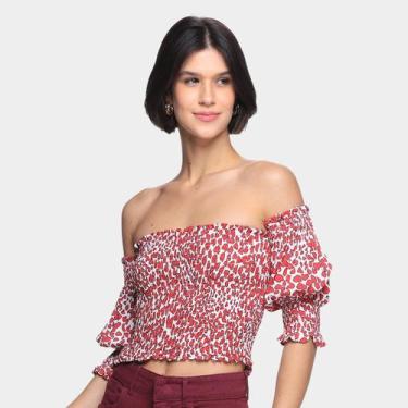 Imagem de Blusa Ciganinha Loved Manga 3/4 Feminina, Estampado, P