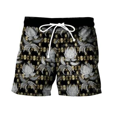 Imagem de Bermudas De Praia Masculinas De Secagem Rápida Para O Verão Com Estamp