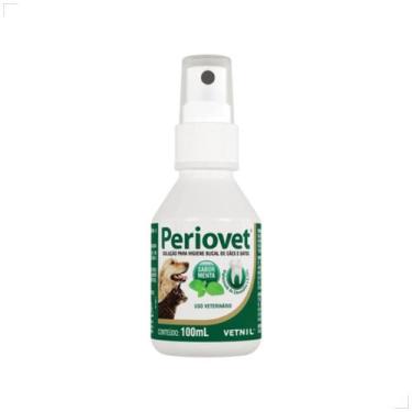 Imagem de Spray Bucal Pet Vetnil Periovet 100ml hálito Menta cães gato, 100ml