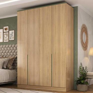 Imagem de Guarda Roupa 160cm 4 Portas c/ Prateleiras e Nichos 100% MDF - Mambel 