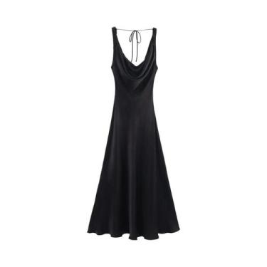 Imagem de Vestido Amarelo Manteiga Com Ombros Descobertos Para Mulheres, Elegant