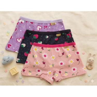 Imagem de Kit 10 Calcinhas menina box shortinho estampado infantil feminina Mavi