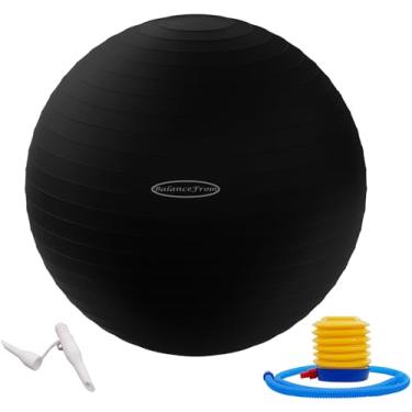 Imagem de Bola de exercício BalanceFrom com bomba rápida, capacidade de 9kg, 48-55 cm, M, preta