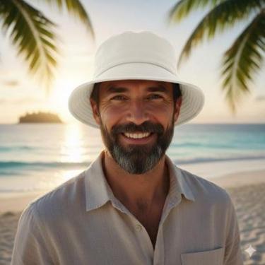 Imagem de Chapéu Bucket Unissex Boné Praia Proteção Solar Pescador Mar Verão-Unissex