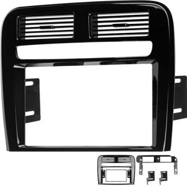 Imagem de Moldura Multimídia 2 Din Fiat Punto Black Piano 7 Polegadas - Permak