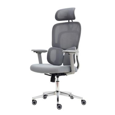 Imagem de Cadeira Presidente Ergonômica Executiva Mesh Cinza Braços 4D