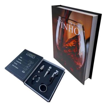 Imagem de Kit Vinho 5 Peças Uny Gift Abridor Saca Rolhas Dosador Aço I - Congrat