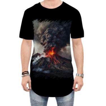 Imagem de Camiseta Longline Vulcão em Erupção Destruição 2 - Kasubeck Store®, GG