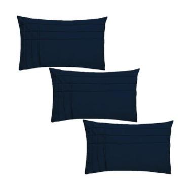 Imagem de Kit 3 Capas para Almofada Drapeada Line T Retangular em Veludo Várias 