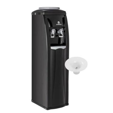 Imagem de Bebedouro Coluna Refrigerado Branco com Furador Karina, Preto, 110V