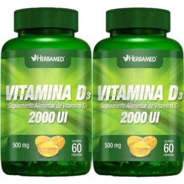 Imagem de Kit 2X Vitamina D3 2000UI - 60 Cápsulas - Herbamed-Masculino