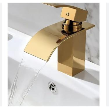 Imagem de Torneira para Banheiro T103-04 Monocomando de Bancada em Aço Inoxidável Cromado Cascata...