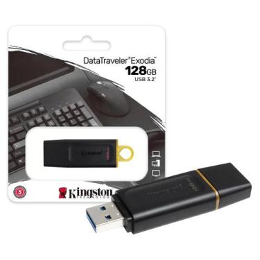 Imagem de Pen Drive Kingston Datatraveler Exódia 128Gb USB 3.2 DTX128GB 5145