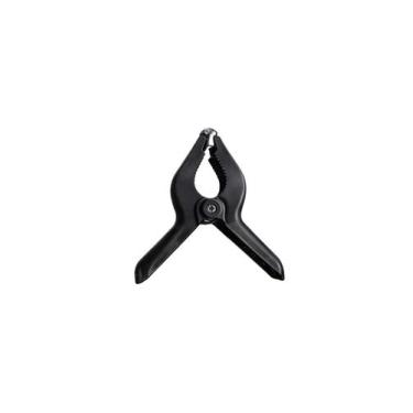 Imagem de Grampo Multiuso com Mola 75mm Preto Resistente Prático Ideal para Fixa