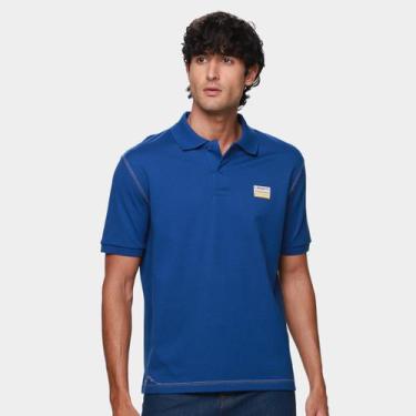 Imagem de Camisa Polo Lacoste Masculina, Azul, GG
