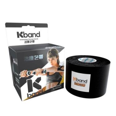 Imagem de Bandagem elástica kinesio preta- Kband
