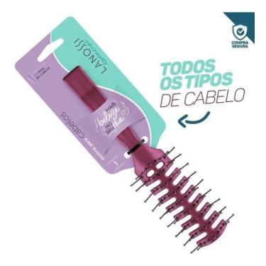 Imagem de Escova De Cabelo Plastica Reta Pino Essencial Lanossi