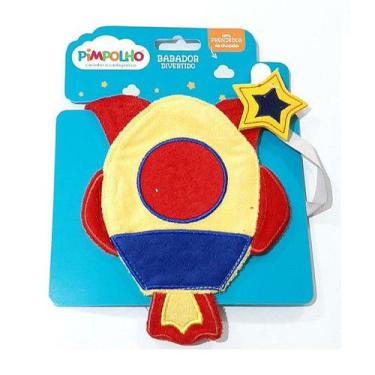 Imagem de BABADOR DIVERTIDO COM PRENDEDOR NO MESMO TEMA PIMPOLHO - Foguete 