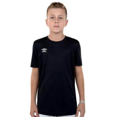 Imagem de Camiseta Umbro Juvenil Menino Legacy, Preto, Branco, 08
