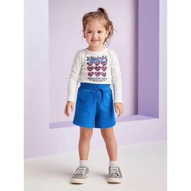 Imagem de conjunto infantil menina inverno MOMI Blusa e Shorts em Moletom, 4