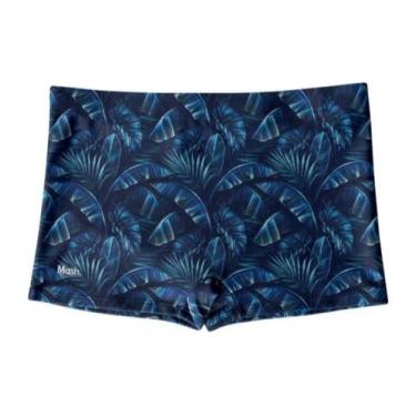 Imagem de Sunga Boxer Estampa Mix de Folhas Mash REF: 300.87, Azul marinho, XGG