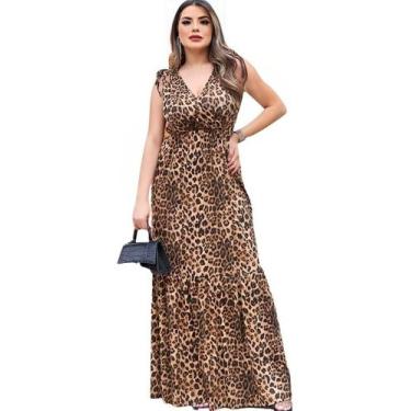 Imagem de Vestido Longo Feminino Viscolycra Regata Soltinho Leve Verão - Look Dr