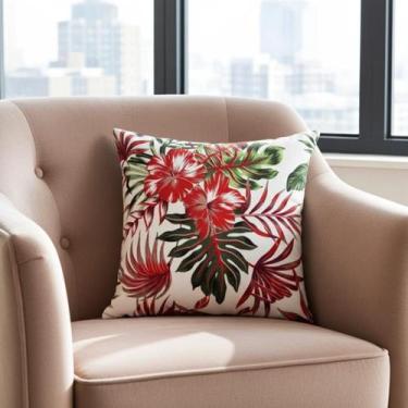Imagem de Capa Almofada 45x45 Estampa Floral Nallu Decor