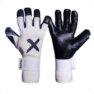 Imagem de Luva De Goleiro Difai Hybrid Profissional Todas As Cores, Branco, Pret