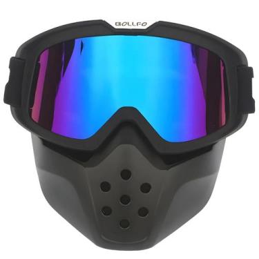 Imagem de Óculos De Proteção Retrô Vintage Para Capacete De Moto, Máscara De Ócu