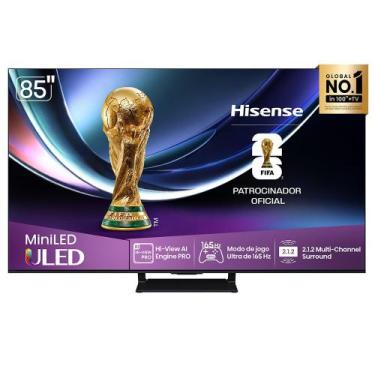 Imagem de Smart TV Hisense MiniLED 4K 85" Polegadas com Dolby Vision, HDR+ Gamin