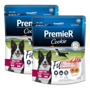 Imagem de Kit 2x premier cookie fit ad frango/batata doce 250g