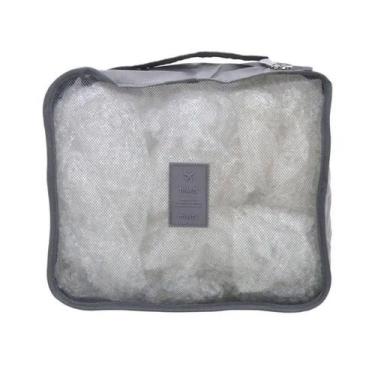 Imagem de Necessaire Telada de Viagem 30x22x11CM - Cinza - 6286 - Bono