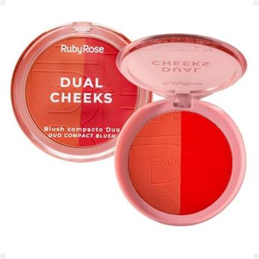 Imagem de Blush Compacto Duo Ruby Rose Dual Cheeks Nectar e Scarlet Hb-m03-3