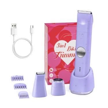 Imagem de Aparador de Biquíni likefun 3 em 1 Sem Fio USB-C Roxo
