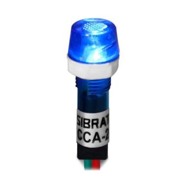 Imagem de Sinaleiro Iluminado 9mm CCA-220B LED 127V / 220V Sibratec - Azul, Azul