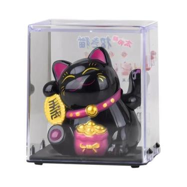 Imagem de Estatueta De Gato Da Sorte Maneki Neko Branca, Miniatura Decorativa Pa