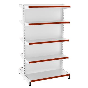 Imagem de Gôndola EA501 Dupla Face Montagem sem Parafusos Branco Elite Aço