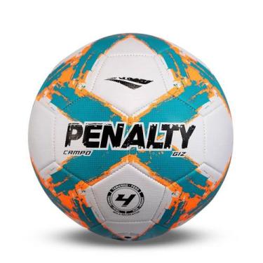 Imagem de Bola Futebol Campo Penalty Giz N4 Pu Super Soft Branco/Verde, Branco, 