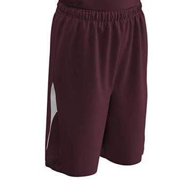 Imagem de Shorts de basquete revers veis com piv juvenil CHAMPRO, MAROON, WHITE, Youth X-Large