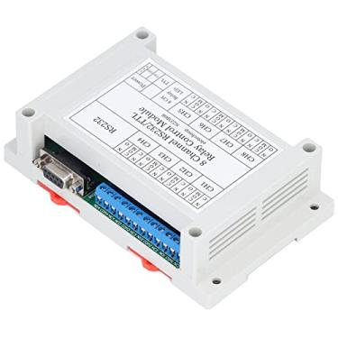 Imagem de Módulo de relé de 8 canais com indicadores LED RS232 porta serial interruptor de controle remoto PLC placa controladora para casas inteligentes DC 12V (com shell)