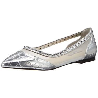 Imagem de Nine West Sapatilha de balé feminina Bizzie2, Prata, 35