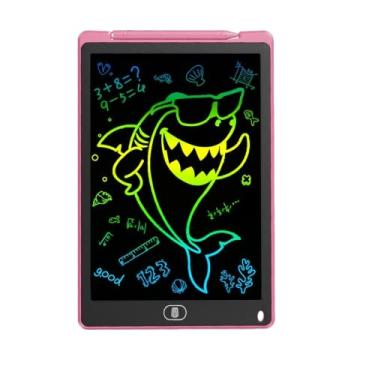 Imagem de LOUSA ELETRÔNICA INFANTIL COM CANETA DESENHO DIGITAL MULTICOR (Rosa)