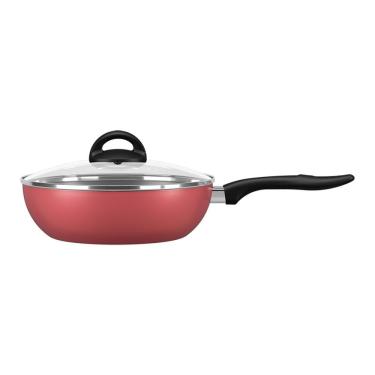 Imagem de Panela Wok com Tampa Brinox Chilli Antiaderente Pro-Flon - 28 cm