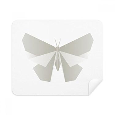 Imagem de Pano de limpeza com estampa de origa, borboleta, branco, 2 peças, tecido de camurça