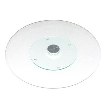 Imagem de Centro De Mesa Giratório De Vidro Transparente 60Cm